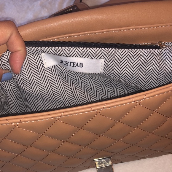 Tan brown crossbody quilted bag - Picture 8 of 8